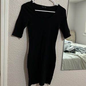 Bodycon topshop black dress